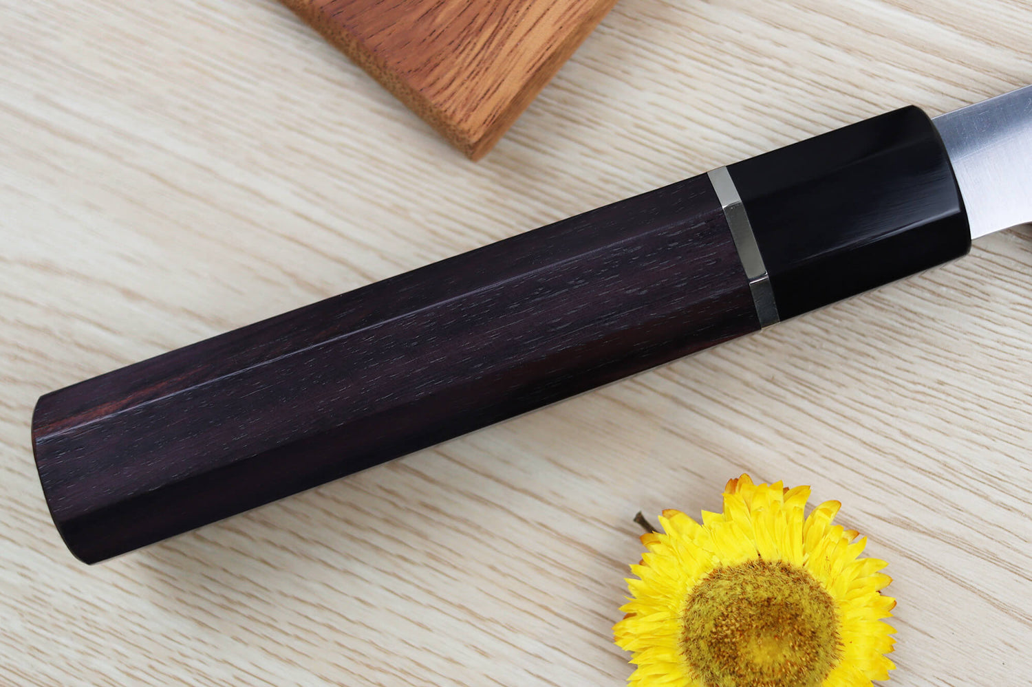 Couteau de chef kiritsuke 24cm japonais artisanal Sukenari SG2 San Maï manche en bois de rose