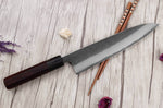 Couteau de chef 21cm japonais artisanal Toshihiro Wakui Shirogami 2 San Maï nashiji