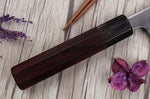 Couteau de chef 21cm japonais artisanal Toshihiro Wakui Shirogami 2 San Maï nashiji
