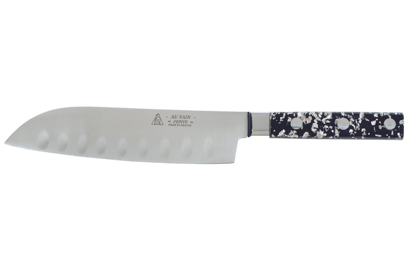 Couteau santoku Au Nain Pépite lame forgée alvéolée 20cm