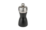 Moulin à sel sec manuel Peugeot Fidji en bois et inox noir - 12 cm