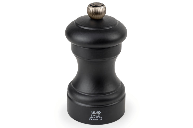 Moulin à poivre manuel Peugeot Bistro en bois de hêtre noir mat 10cm