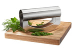 Set hachoir berceuse Gefu Viavo avec planche en bois d'acacia