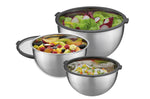 Set de 3 saladiers Gefu Mondi en acier inoxydable avec couvercles