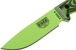 Couteau Esee 4 4PVG-007 lame carbone 11,6cm manche G10 vert et noir + étui