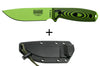 Couteau Esee 4 4PVG-007 lame carbone 11,6cm manche G10 vert et noir + étui