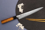 Couteau sujihiki 24cm japonais Sakai Takayuki Kashi Urushi VG10 damas