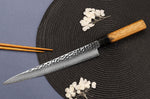 Couteau sujihiki 24cm japonais Sakai Takayuki Kashi Urushi VG10 damas