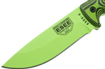 Couteau Esee 5 5PVG-007 lame carbone 13,2cm manche G10 vert et noir + étui