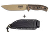 Couteau Esee 6 6PDT-005 lame carbone 16,5cm manche G10 Coyote et noir + étui