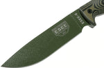 Couteau Esee 6 6POD-003 lame acier carbone 16,5cm manche G10 vert et noir + étui