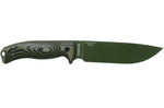 Couteau Esee 6 6POD-003 lame acier carbone 16,5cm manche G10 vert et noir + étui