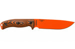 Couteau Esee 6 6POR-006 lame acier carbone 16,5cm manche G10 orange/noir + étui