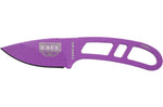Couteau de cou Esee Candiru CAN-PURP-E lame acier carbone 5,1cm manche ajouré acier violet + étui