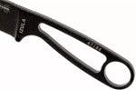 Couteau de cou Esee Izula IZULA-B lame acier carbone 6,2cm manche ajouré acier noir + étui