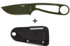 Couteau de cou Esee Izula IZULA-OD lame acier carbone 6,2cm manche ajouré acier vert olive + étui