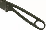 Couteau de cou Esee Izula IZULA-OD lame acier carbone 6,2cm manche ajouré acier vert olive + étui