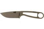 Couteau de cou Esee Dark Earth Izula IZULA-DE lame acier carbone 6,7cm manche en acier + étui