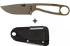 Couteau de cou Esee Dark Earth Izula IZULA-DE lame acier carbone 6,7cm manche en acier + étui