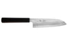 Couteau santoku japonais artisanal Kagekiyo Yoshikazu Tanaka Damas Aogami 18cm
