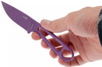 Couteau de cou Esee Izula IZULA-PURP-BLK lame acier carbone 6,2cm manche troué acier + étui noir