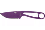 Couteau de cou Esee Izula IZULA-PURP-BLK lame acier carbone 6,2cm manche troué acier + étui noir