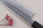 Couteau santoku kiritsuke japonais artisanal Kagekiyo Yoshikazu Tanaka Damas Aogami 18cm