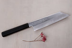 Couteau santoku kiritsuke japonais artisanal Kagekiyo Yoshikazu Tanaka Damas Aogami 18cm