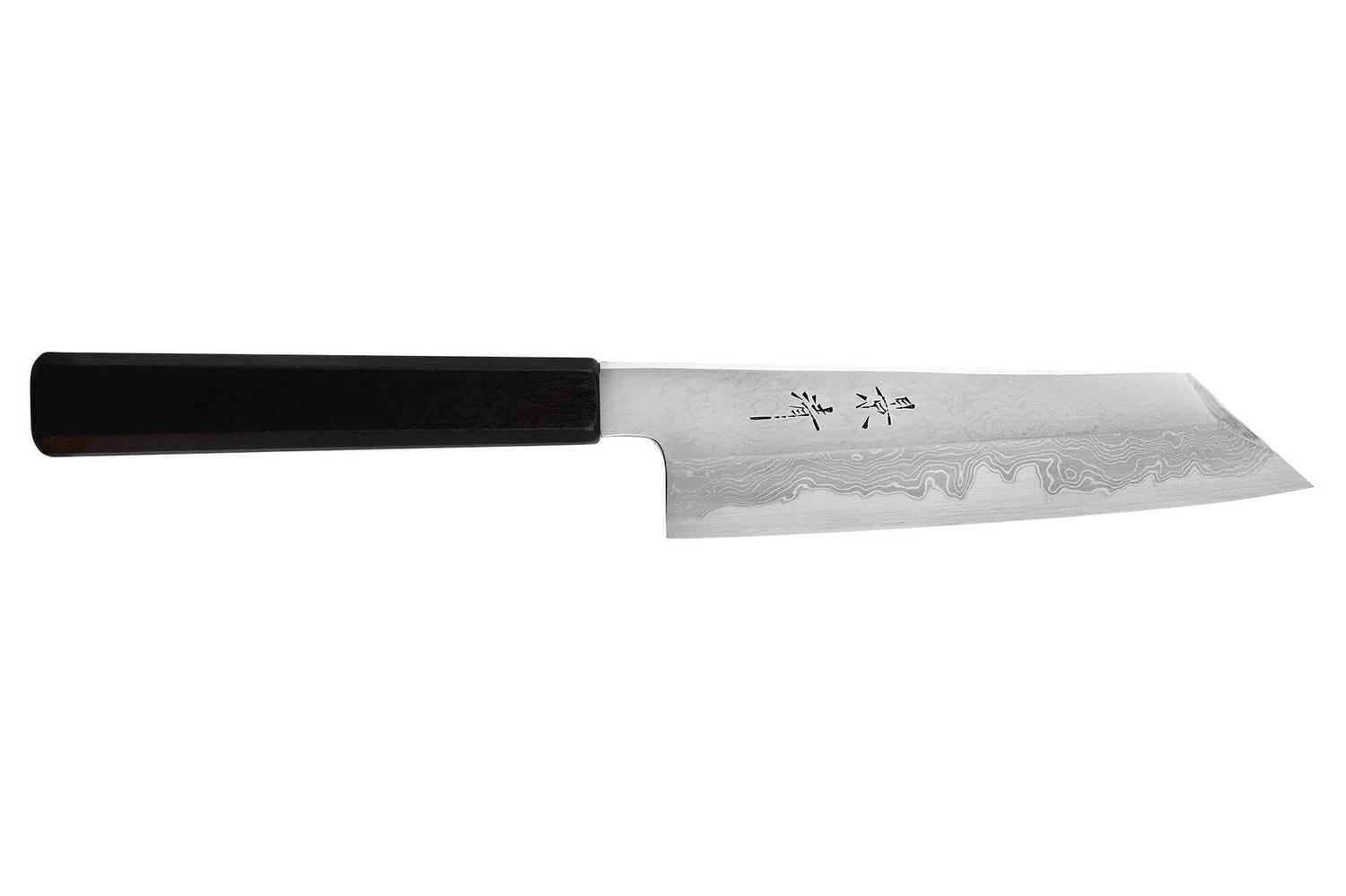 Couteau santoku kiritsuke japonais artisanal Kagekiyo Yoshikazu Tanaka Damas Aogami 18cm