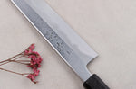 Couteau sujihiki japonais artisanal Kagekiyo Yoshikazu Tanaka Damas Aogami 27cm