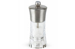 Moulin à sel sec manuel Peugeot Ouessant en inox et acrylique 14cm