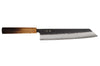 Couteau kiritsuke 24cm japonais artisanal Yuzo Black AS chêne brûlé