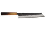 Couteau kiritsuke 24cm japonais artisanal Yuzo Black AS chêne brûlé