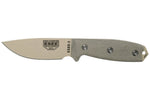 Couteau Esee 3 ESEE-3PM-DT lame acier carbone désert 8,8cm manche micarta gris + étui