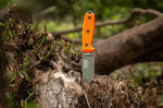 Couteau Esee 3 ESEE-3P-OD lame acier carbone vert 8,8cm manche G10 orange + étui
