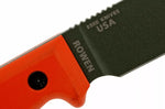 Couteau Esee 3 ESEE-3P-OD lame acier carbone vert 8,8cm manche G10 orange + étui