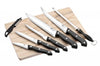 Ensemble de 5 couteaux + fusil + éplucheur + planche Pradel Excellence