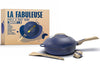 Poêle antiadhérente Cookut La Fabuleuse 8-en-1 bleue - 28cm