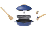 Poêle antiadhérente Cookut La Fabuleuse 8-en-1 bleue - 28cm