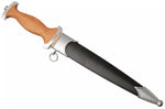 Couteau Böker Swiss Dagger 121553 lame en acier 21,9cm manche en bois de cerisier + étui en métal