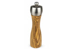 Moulin à poivre manuel Peugeot Fidji en bois d'olivier et inox - 20 cm