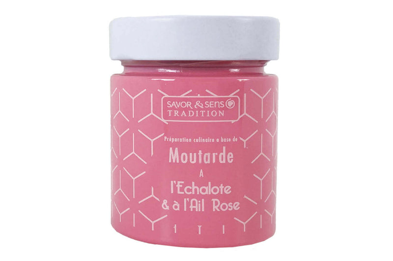 Moutarde Savor&Sens Color Block saveur échalote et ail - 130g