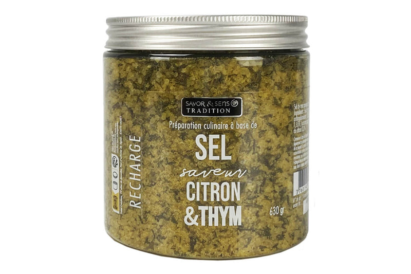 Recharge sel aromatisé saveur citron et thym Savor&Sens - 630g
