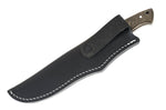 Couteau Böker Arbolito Hunter 02BA351M lame en acier 12cm manche en micarta vert + étui en cuir noir