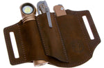 Étui Böker Nubuck Ed-Three 09BO296 en cuir marron 3 compartiments