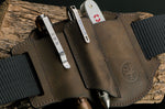 Étui Böker Nubuck Ed-Three 09BO296 en cuir marron 3 compartiments