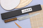 Couteau sujihiki japonais artisanal Wusaki Unagi AUS10 damas 24cm manche chêne