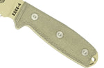 Couteau Esee 4 ESEE-4S-DT lame semi-dentée acier carbone désert 11,6cm manche micarta gris + étui