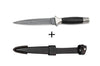 Couteau Böker MG-42 121506DAM lame damassée 13,5cm manche en bois de fer + étui en cuir