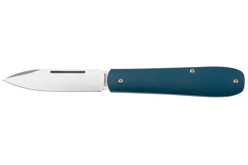Couteau pliant Böker Coffin Denim 112944 manche en micarta bleu 10,7cm